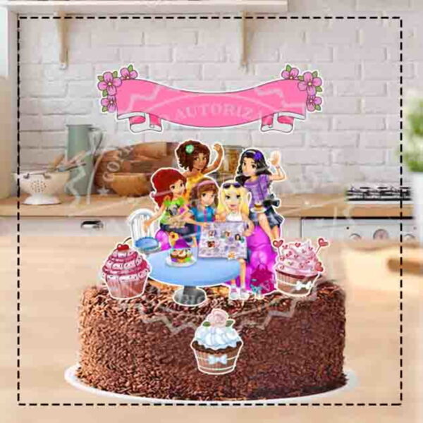 TOPO DE BOLO LEGO FRIENDS 2 - ARQUIVO DIGITAL