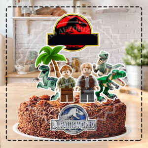 TOPO DE BOLO LEGO JURASSIC WORLD - ARQUIVO DIGITAL