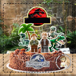 TOPO DE BOLO LEGO JURASSIC WORLD - REF 2984 ARQUIVO DIGITAL