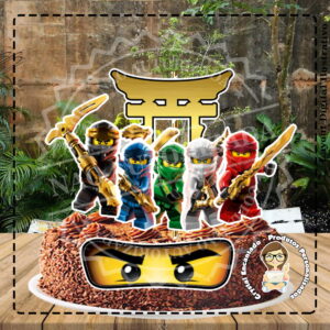 Topo de Bolo Lego Ninjago - Ref 3032 Arquivo Digital