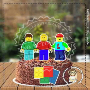 TOPO DE BOLO LEGO - REF 3269 ARQUIVO DIGITAL