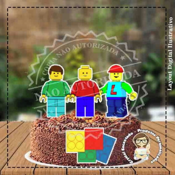 TOPO DE BOLO LEGO - REF 3269 ARQUIVO DIGITAL