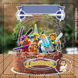 Topo de Bolo Lego Universo - Ref 4268 Arquivo Digital