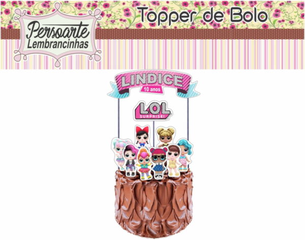 Topo de Bolo LOL