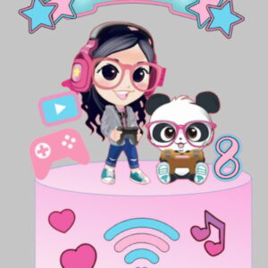 Topo de Bolo Luluca e Panda - Arquivo Digital