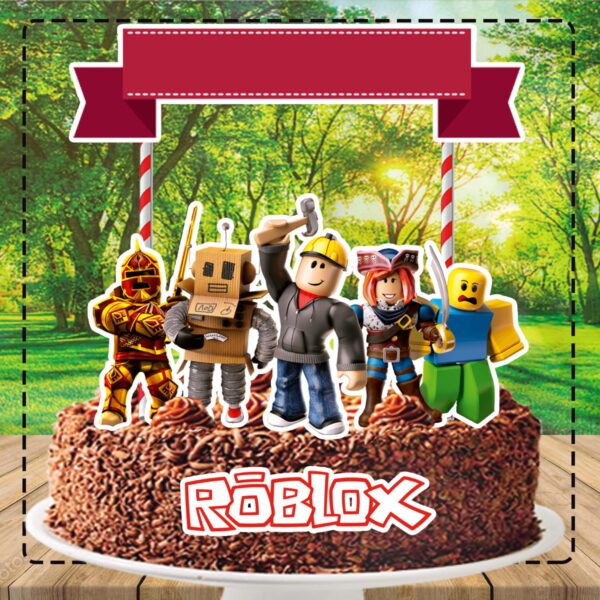 Topo de Bolo Roblox - Ref 1884 Arquivo Digital