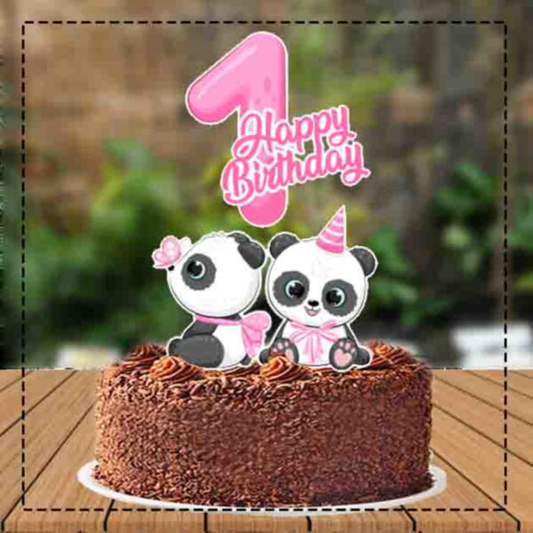 TOPO DE BOLO MESVERSARIO PANDA - REF 3688 ARQUIVO DIGITAL