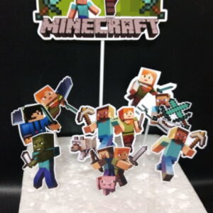 Topo de bolo Minecraft - arquivo digital