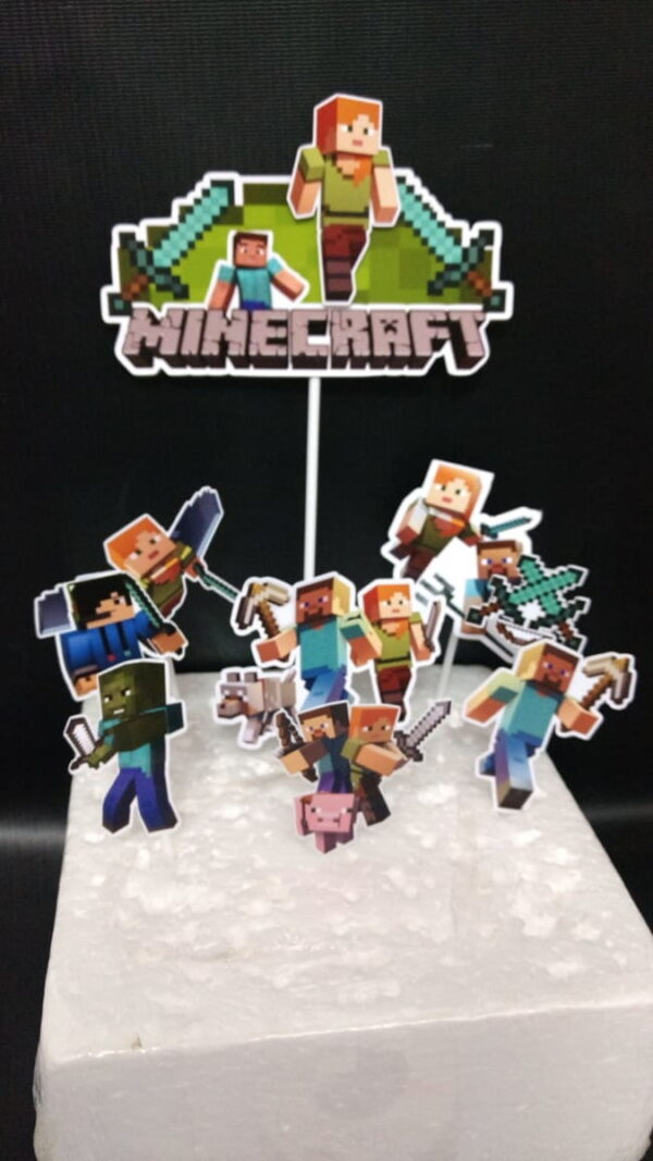 Topo de bolo Minecraft - arquivo digital