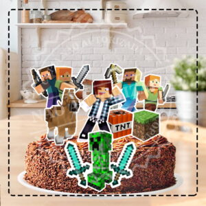 TOPO DE BOLO MINECRAFT - ARQUIVO DIGITAL