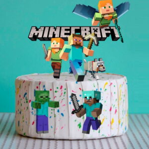 Topo de Bolo Minecraft Arquivo pdf para Impressão