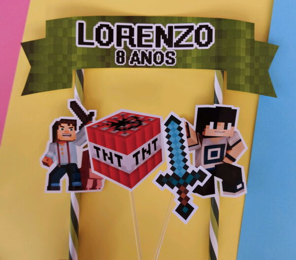 Topo de Bolo Minecraft