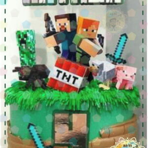 TOPO DE BOLO MINECRAFT Ref: 1008 arquivo digital