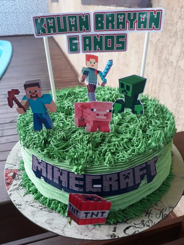 Arquivo de corte Topo de Bolo Minecraft