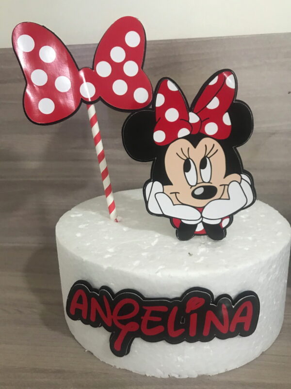 TOPO DE BOLO MINNIE - Arquivo de Corte