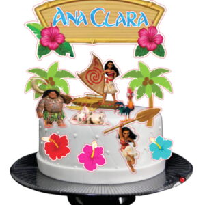 Topo de Bolo Moana - 596 - Arquivo de Corte Studio