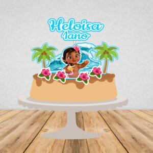 Topo de Bolo Moana Baby - Arquivo Digital