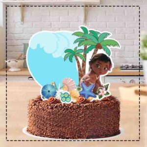 Topo de Bolo Moana Menina Baby Ref.1587 Arquivo Digital