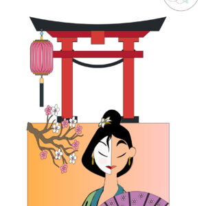 Topo de Bolo MULAN - 100% Camadas - (Arquivo digtal)