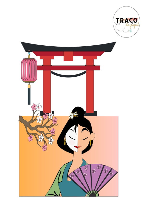 Topo de Bolo MULAN - 100% Camadas - (Arquivo digtal)