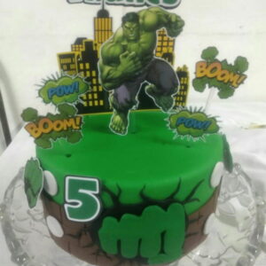 Topo de Bolo Novo Incrível Hulk + 4 Arquivos a Sua Escolha
