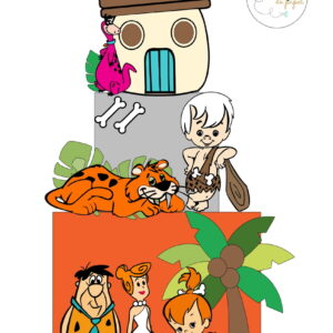 Topo de Bolo os Flintstones - 100% Camadas (arquivo Digital)