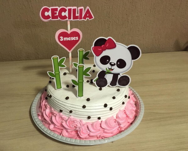 Topo de Bolo Panda Cute - Image 2