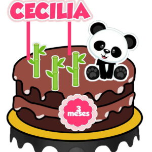 Topo de Bolo Panda Cute