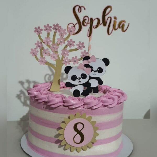 Arquivo de Corte - Topo de Bolo Panda