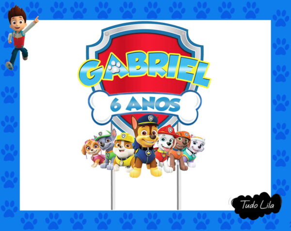 Topo de Bolo Patrulha Canina