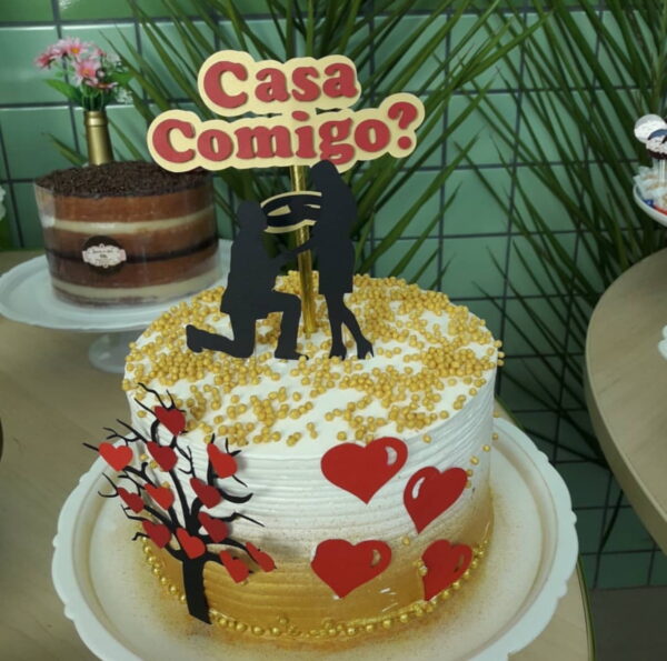 Arquivo digital p/ SILHOUETTE - Topo Bolo Pedido Casamento - Image 3