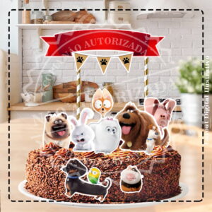 TOPO DE BOLO PETS - ARQUIVO DIGITAL