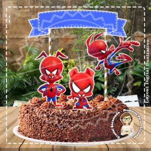 Topo de Bolo Pig Spider Man 01 - Ref 4215 Arquivo Digital