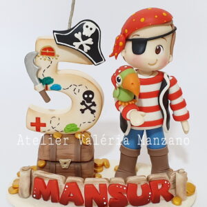 TOPO DE BOLO PIRATA PERSONALIZADO
