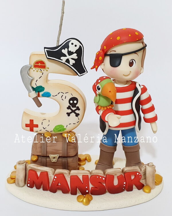 TOPO DE BOLO PIRATA PERSONALIZADO