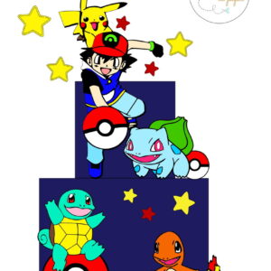 Topo de Bolo Pokémon - 100% Camadas (arquivo Digital)