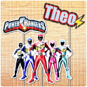 Topo de bolo - power rangers 001 - ARQUIVO DE CORTE