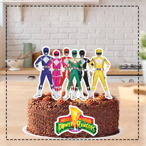 Topo de Bolo Power Rangers 4865 - Arquivo Digital