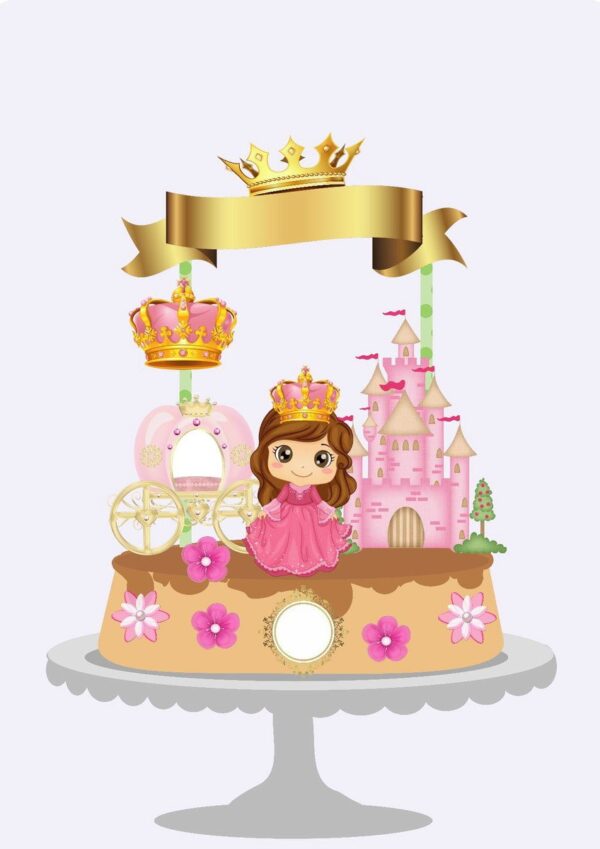 Arquivo Topo de Bolo - Princesa Cute