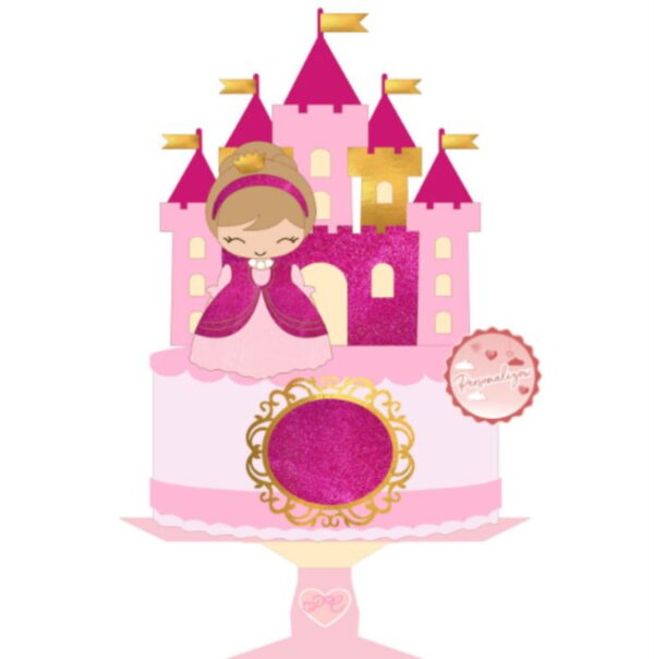 Arquivo Topo de Bolo - Princesa Rosa