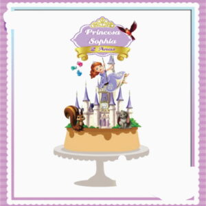 TOPO DE BOLO PRINCESA SOFIA - ARQUIVO DE CORTE SILHOUETTE