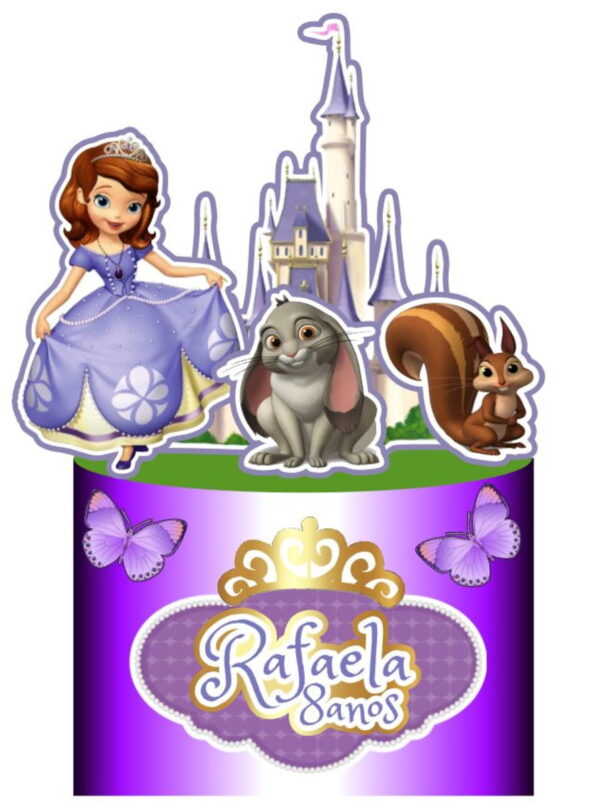 TOPO DE BOLO princesa sofia (ARQUIVO DE CORTE)