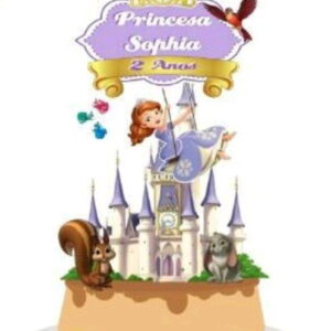 Topo de Bolo Princesa Sofia e Castelo+4 ARQ A SUA ESCOLHA