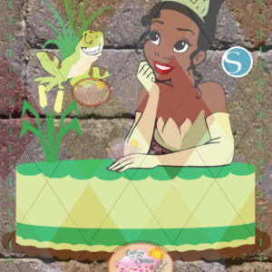 TOPO DE BOLO PRINCESA TIANA EM Camadas - 1212 STUDIO