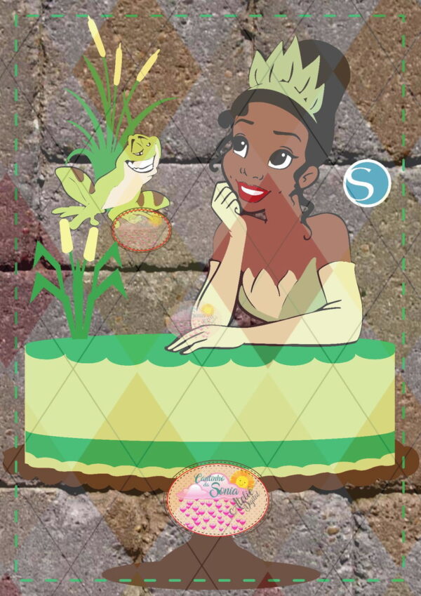 TOPO DE BOLO PRINCESA TIANA EM Camadas - 1212 STUDIO
