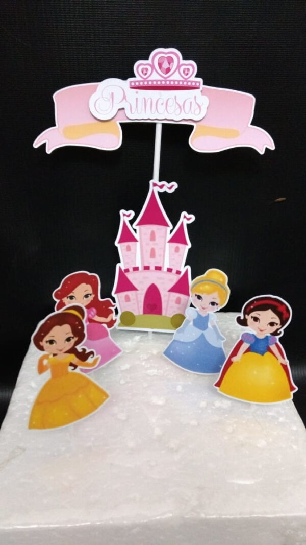 Topo de bolo Princesas Cute - arquivo digital