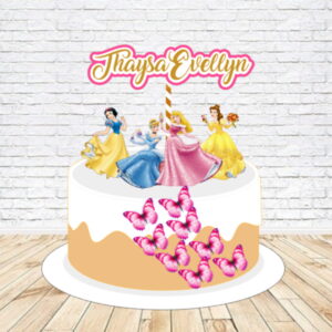 Topo de Bolo Princesas Disney - Arquivo Digital