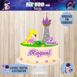 Arquivo Topo de Bolo - Rapunzel