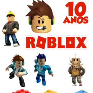 Topo de Bolo Roblox -0 Arquivo Digital