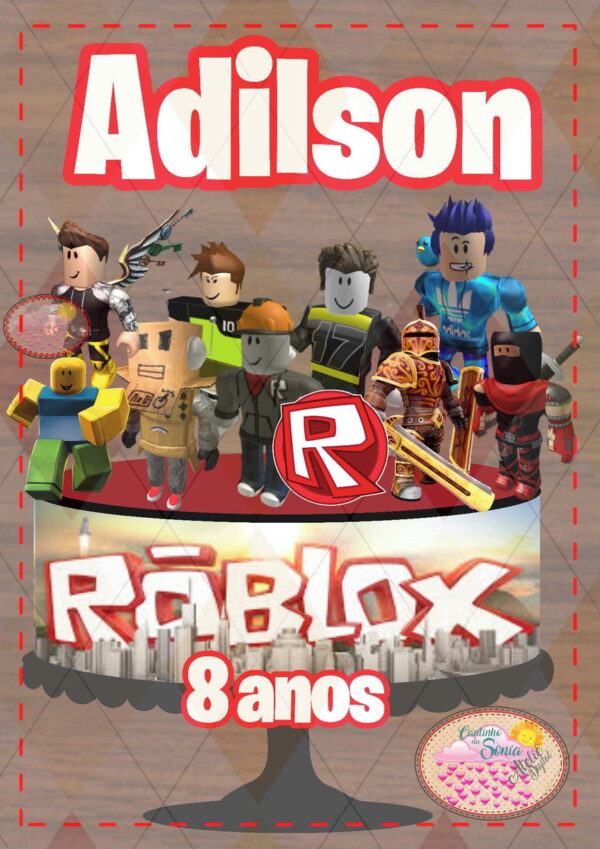 Topo de Bolo ROBLOX - 1057 Arquivo